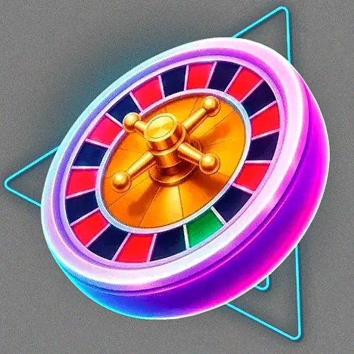 Neon roulette wheel