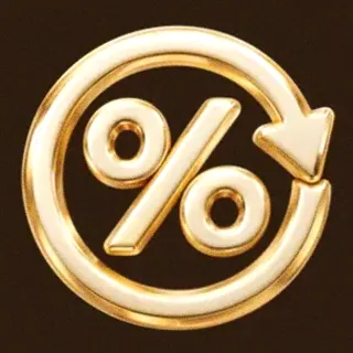 Gold percent symbol — Cashmo