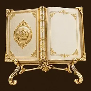 Ornate open book — Cashmo
