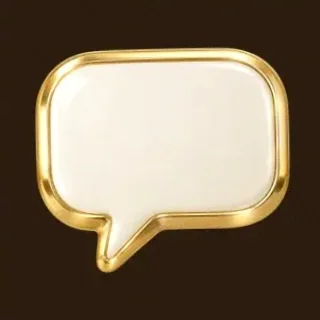 Gold speech bubble — Cashmo